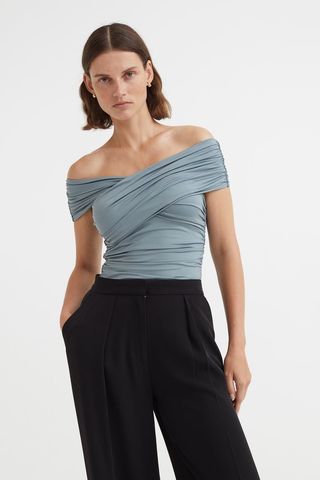 H&M + Draped Off-the-Shoulder Body