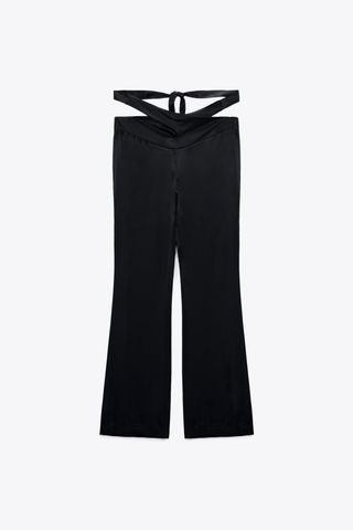 Zara + Full Length Satin Pants