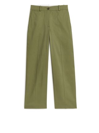 Arket + Wide Cotton Twill Trousers