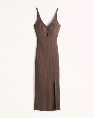 Abercrombie and Fitch + Elevated Knit Keyhole Midi Dress
