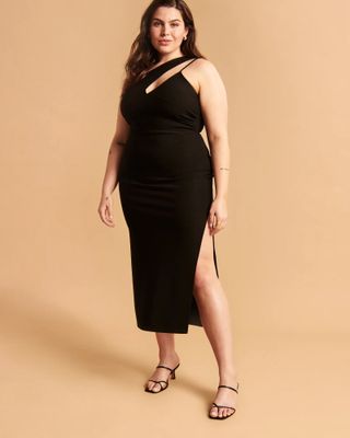 Abercrombie and Fitch + Asymmetrical Ruched Maxi Dress
