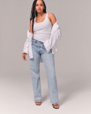 Abercrombie and Fitch + Curve Love Low Rise 90s Baggy Jean