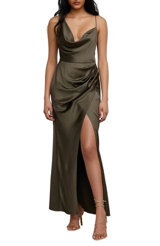 Significant Other + Aria Cowl Neck Satin Slipdress
