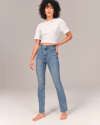 Abercrombie & Fitch + Ultra High Rise Slim Straight Jeans