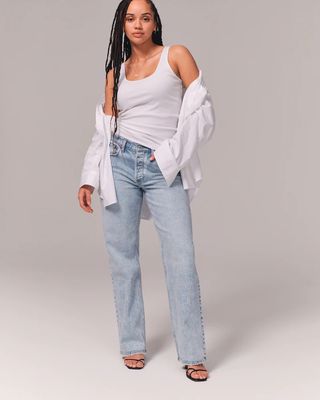 Abercrombie & Fitch + Curve Love Low Rise '90s Baggy Jeans