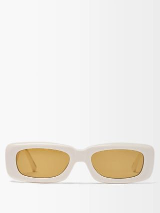 The Attico X Linda Farrow + Mini Marfa Rectangular Sunglasses