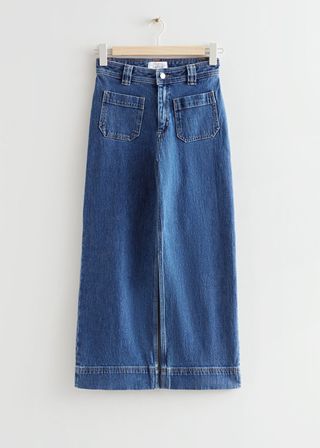 & Other Stories + Wide Leg Cropped Patch Pocket Jeans