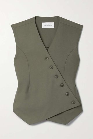 The Frankie Shop + Maesa Asymmetric Woven Vest