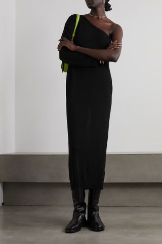 The Frankie Shop + Lina One-Sleeve Knitted Midi Dress