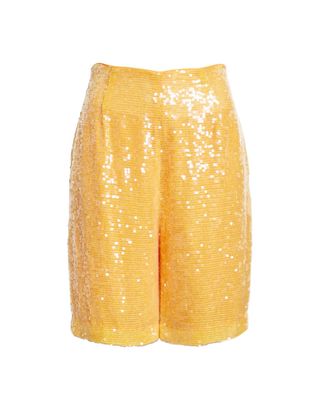 Lapointe + High Waist Sequin Bermuda Shorts