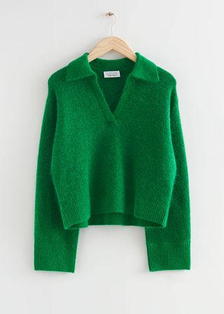 & Other Stories + Collared Boxy Knit Jumper