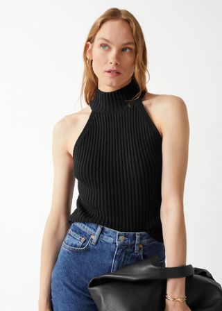 & Other Stories + Sleeveless Turtleneck Knit Top