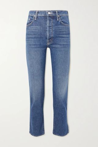 Mother + Tomcat Ankle High-Rise Straight-Leg Jeans