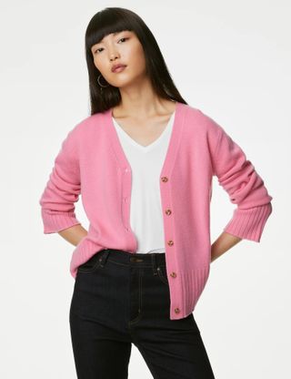 Autograph + Merino Wool Rich Cardigan With Cashmere