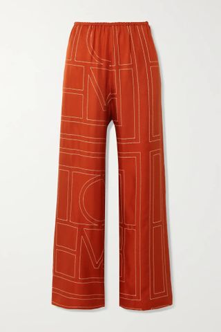 Totême + Monogram Silk Pants