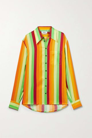 Christopher John Rogers + Striped Twill Shirt