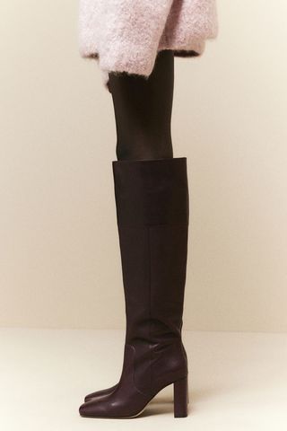H&M + Knee-High Leather Boots