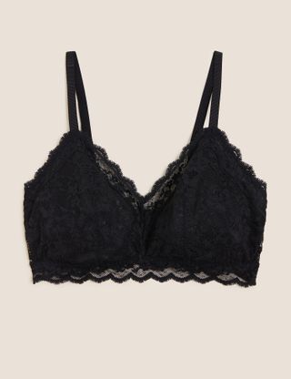 M&S Collection + Lace Non Wired Bralette A-E