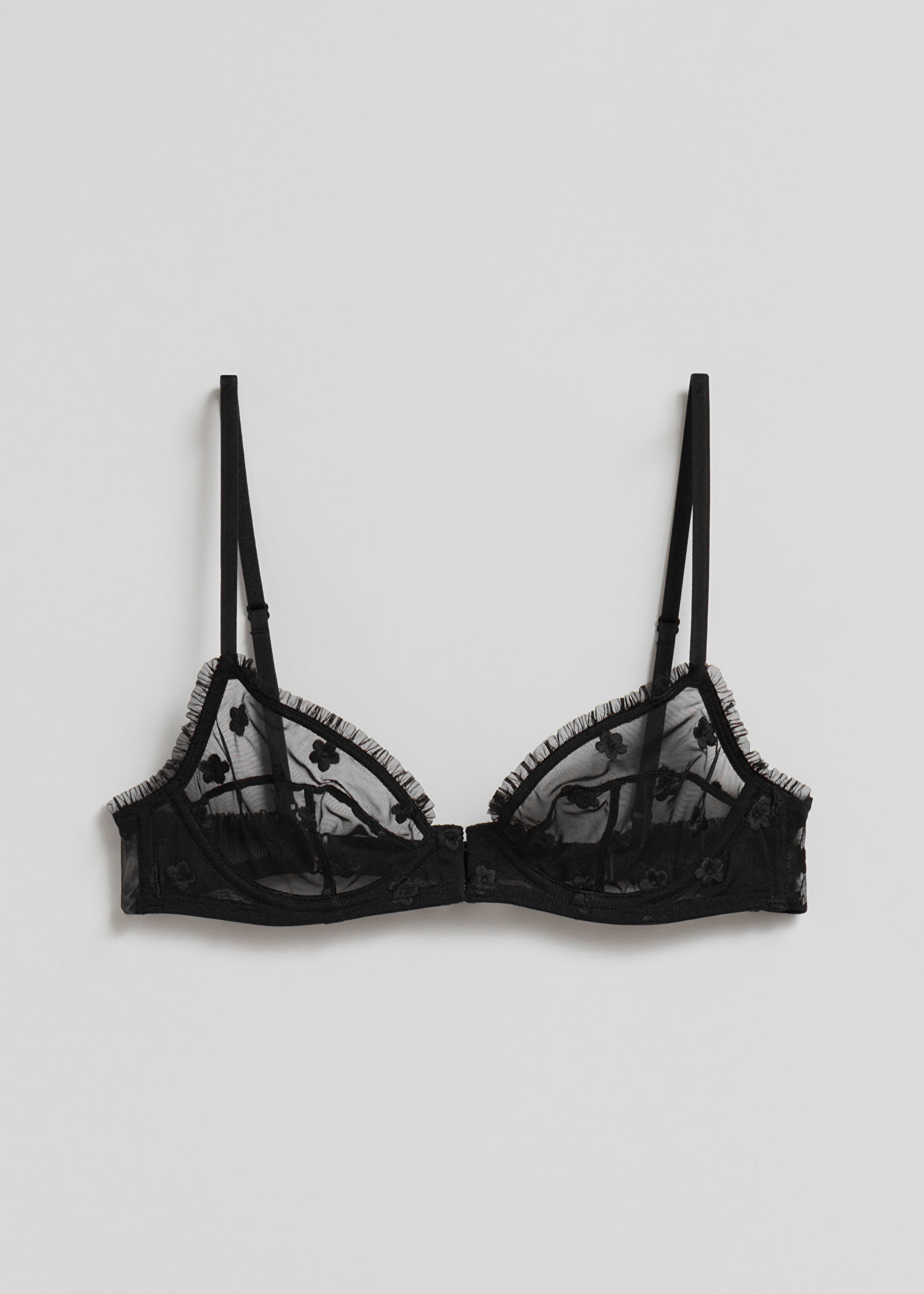 & Other Stories + Frilled Sheer Underwire Bra