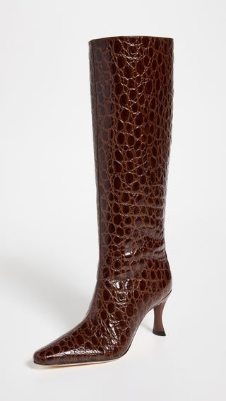 By Far + Stevie 42 Croc Embossed Boots