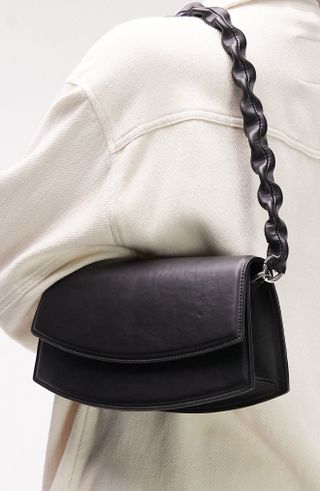Topshop + Twisted Faux Leather Shoulder Bag