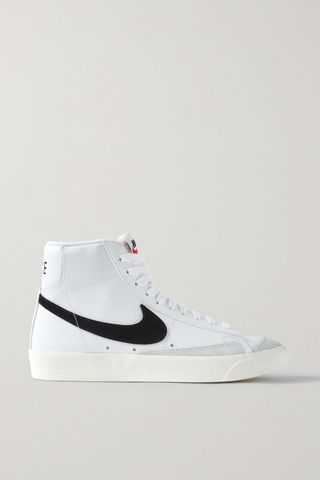 Nike + Blazer Mid '77 Suede-Trimmed Leather Sneakers