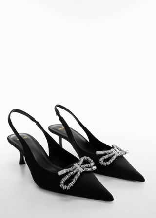Mango + Shoe With Strass Bow Detail
