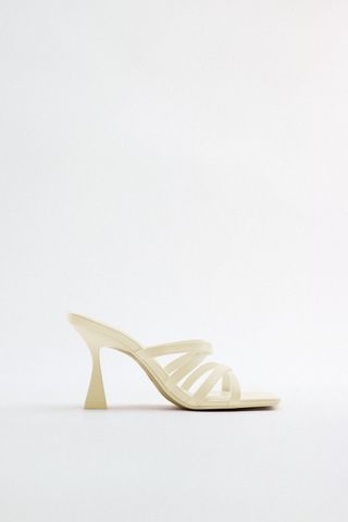 Zara + Strappy High-Heel Leather Sandals