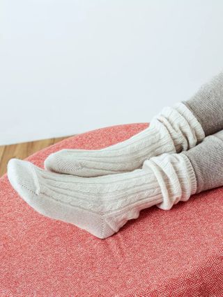 Brora + Cashmere Bed Socks