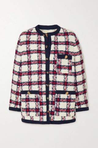 Gucci + Checked Tweed Jacket