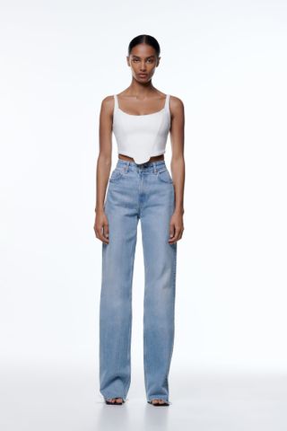 Zara + Wide Leg Jeans