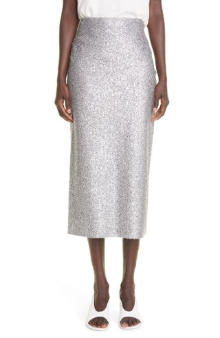 St. John Evening + St. John Collection Sequin Knit Midi Skirt