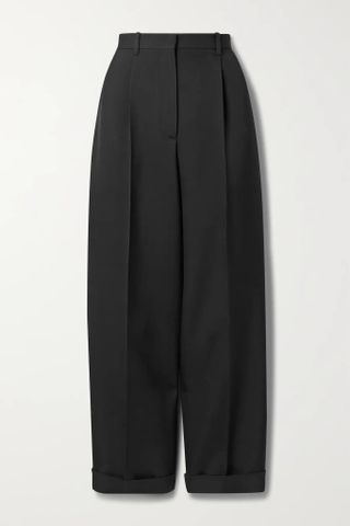 The Row + Cassandro Pleated Stretch-Wool Tapered Pants