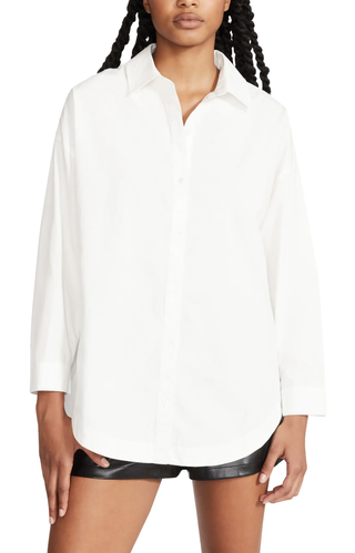 Steve Madden + Poppy Oversize Cotton Button-Up Shirt