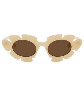 Loewe + Beige Flower Sunglasses