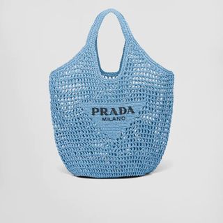 Prada + Raffia Tote Bag