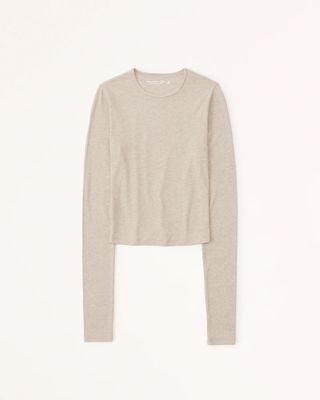 Abercrombie and Fitch + Long-Sleeve Featherweight Rib Top