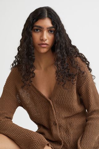 H&M + Knitted Cotton Cardigan