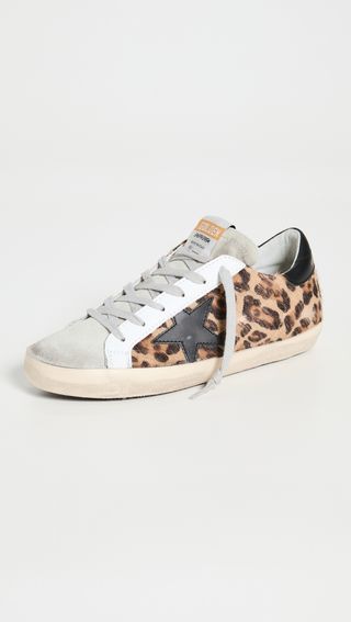 Golden Goose + Leopard Haircalf Superstar Sneakers