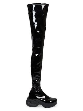 Givenchy + Clog Latex Over-the-Knee Boots