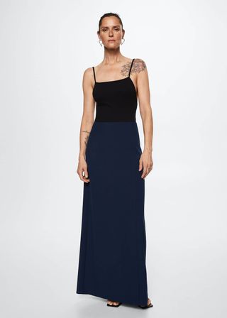 Mango + Slit Hem Skirt