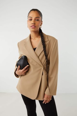 Oak and Fort + Oversized Crossover Blazer