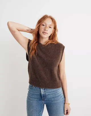Madewell + Bouclé Sweater Vest