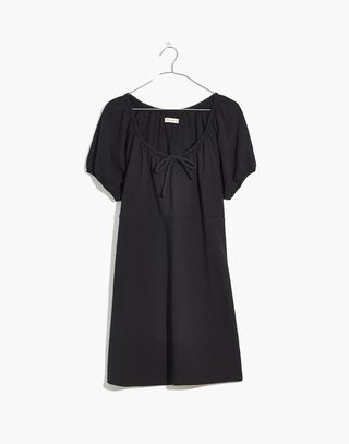 Madewell + Seersucker Knit Puff-Sleeve Mini Dress