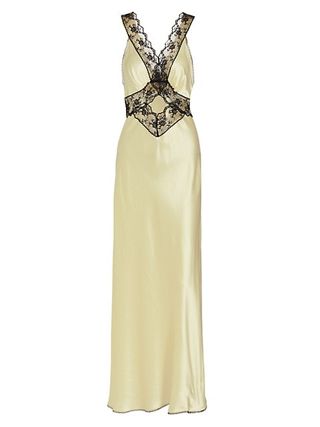 SIR + Willa Cut-Out Silk & Lace Gown