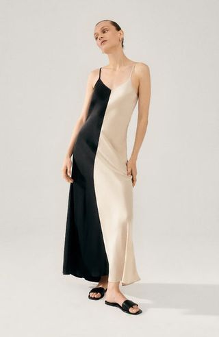 Silk Laundry + Two-Tone Dress