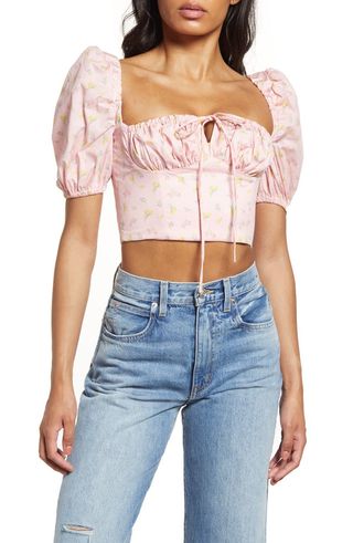 House of CB + Puff Sleeve Corset Top