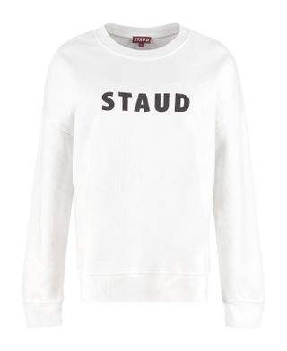 Staud + Logo Detail Cotton Sweatshirt