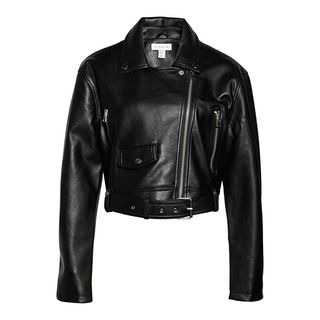 Topshop + Faux Leather Biker Jacket