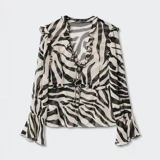 Mango + Animal Print Blouse